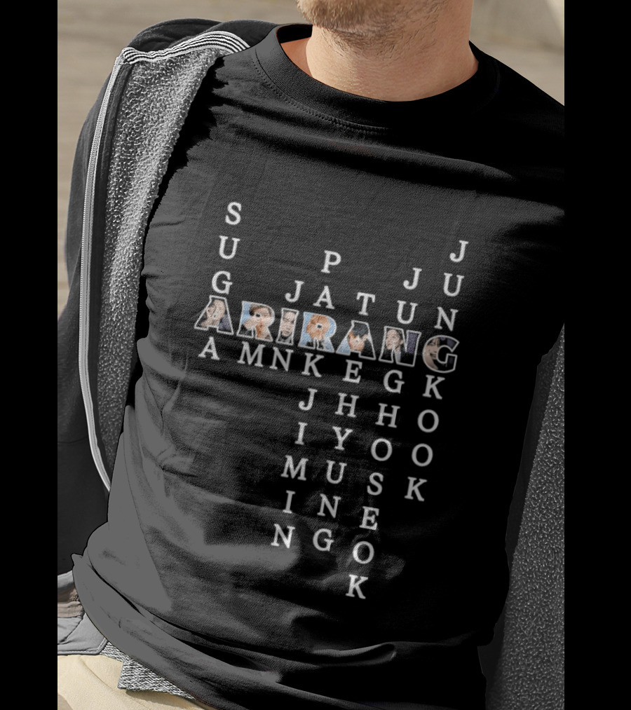 Suga Rm Jin Park Jimin Taehyung Jung Hoseok Jungkook Arirang BTS Band T-Shirt