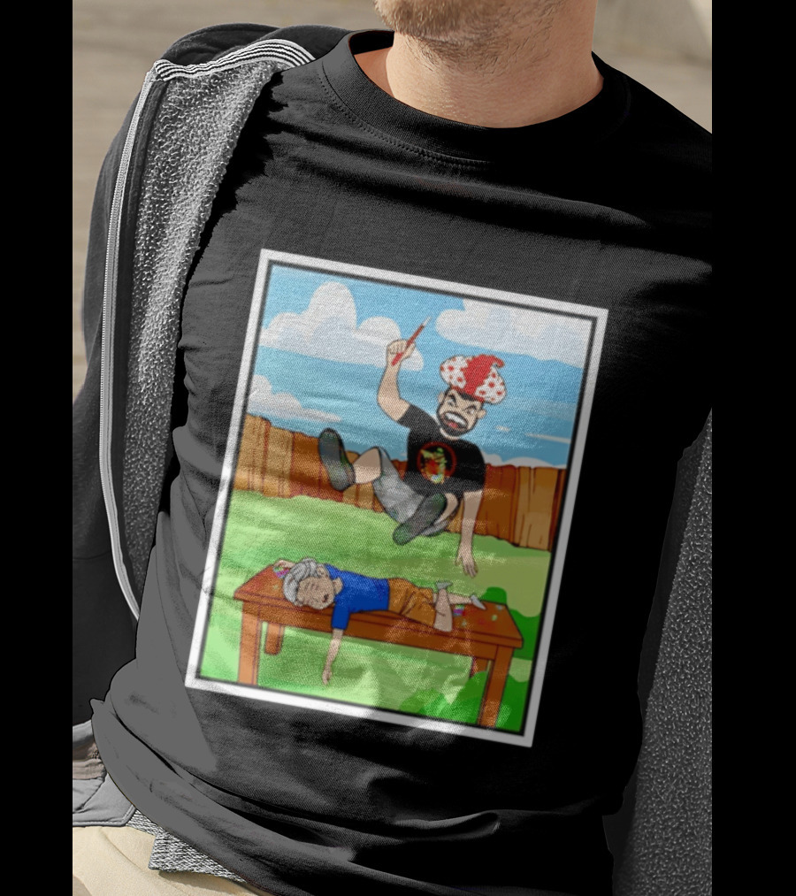 Super Sabu SuperHumman Backyard Wrestling Comic Style Action T-Shirt