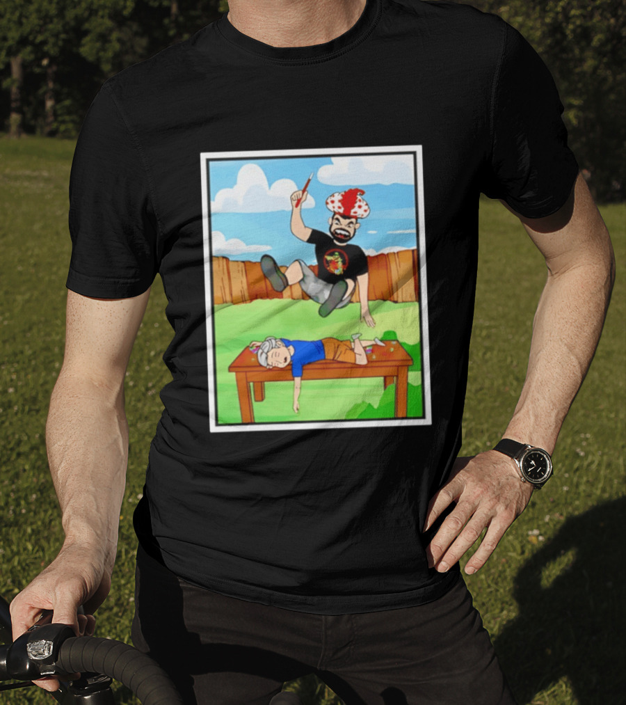 Super Sabu SuperHumman Backyard Wrestling Comic Style Action T-Shirt