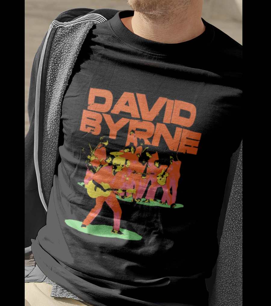 David Byrne Colorful Psychedelic Performance T-Shirt