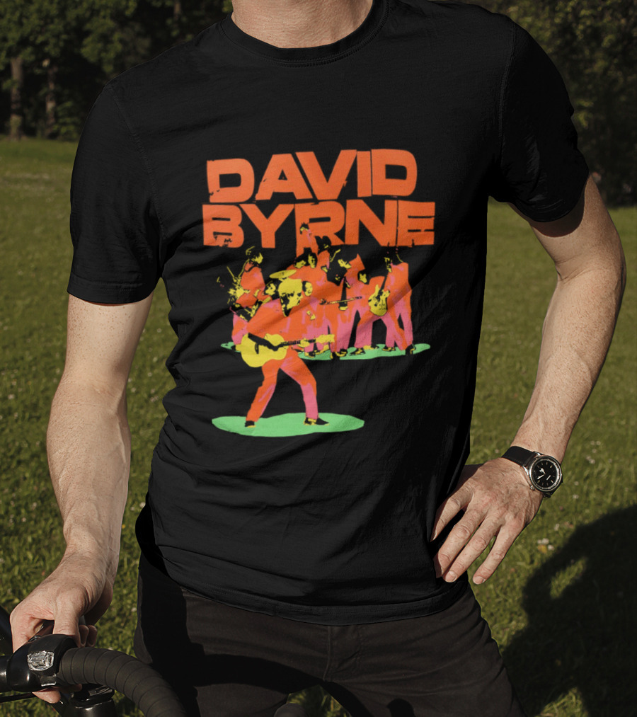 David Byrne Colorful Psychedelic Performance T-Shirt
