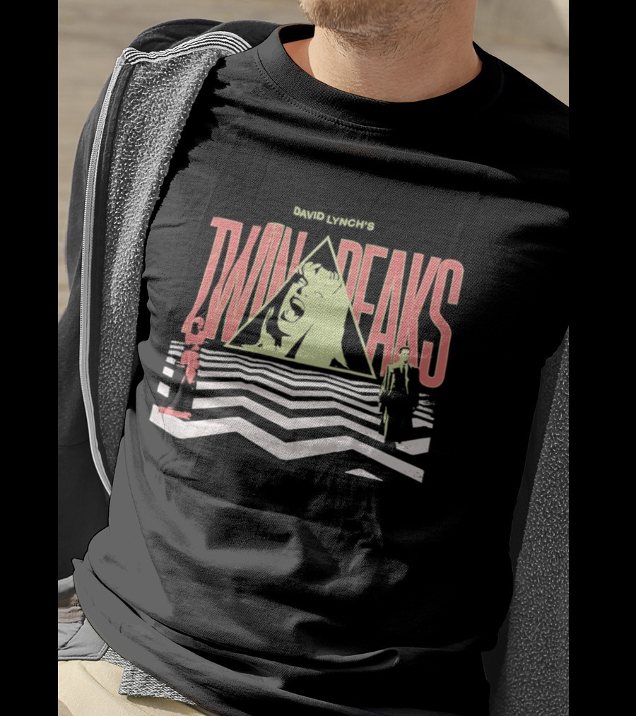 David Lynch Presents Twin Peaks Iconic Zigzag Floor And Character Montage T-Shirt