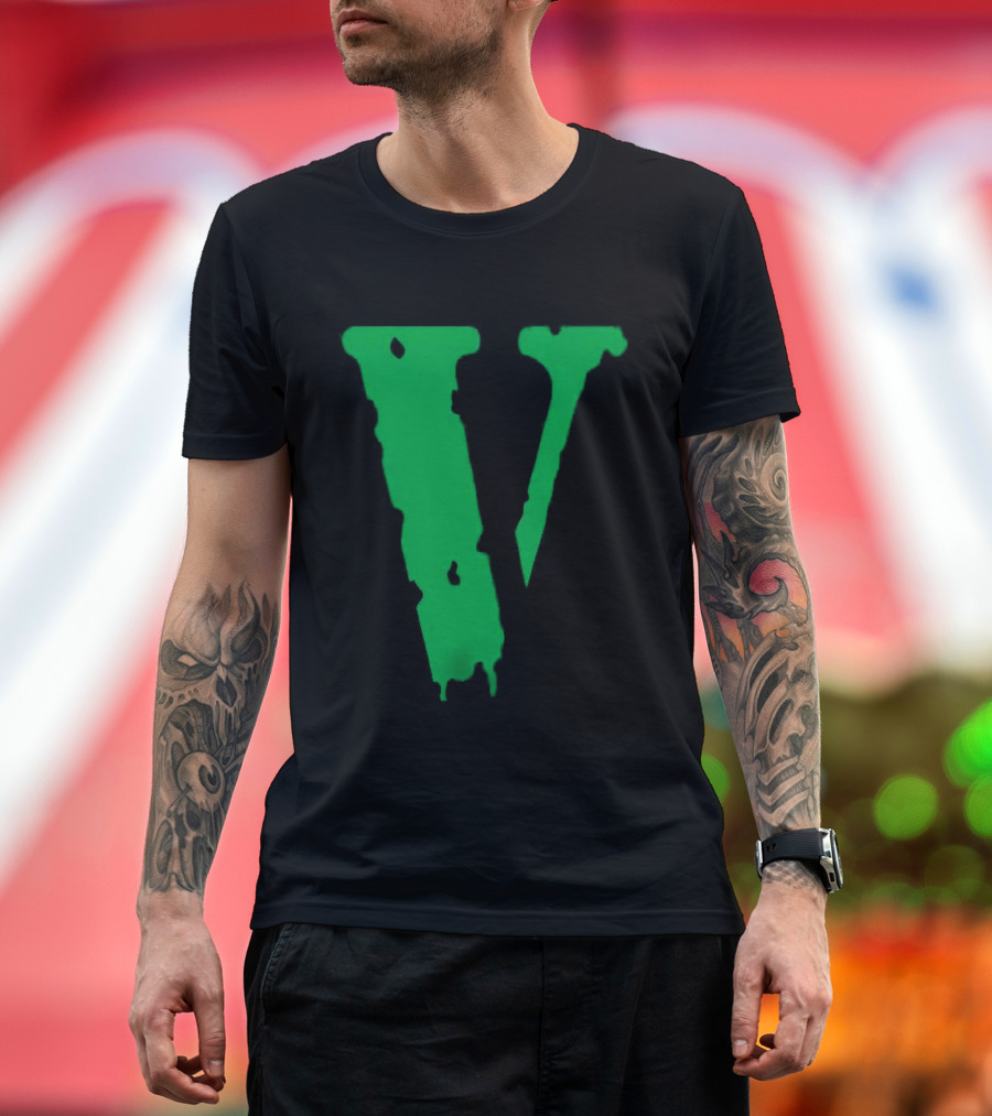 Vlone Friends Dripping Green V T-Shirt