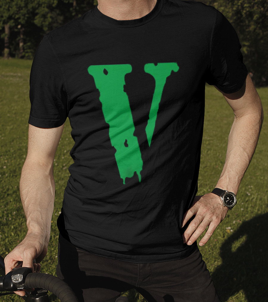 Vlone Friends Dripping Green V T-Shirt