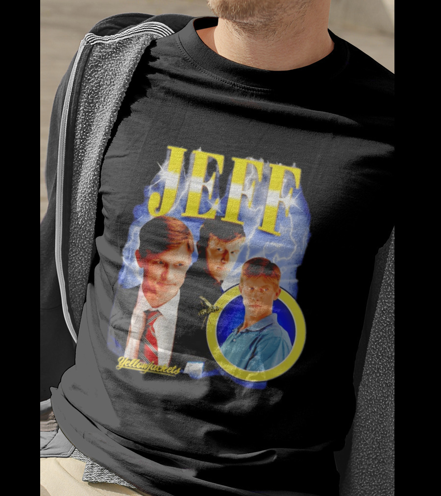 Jeff Yellowjackets Lightning Blue T-Shirt