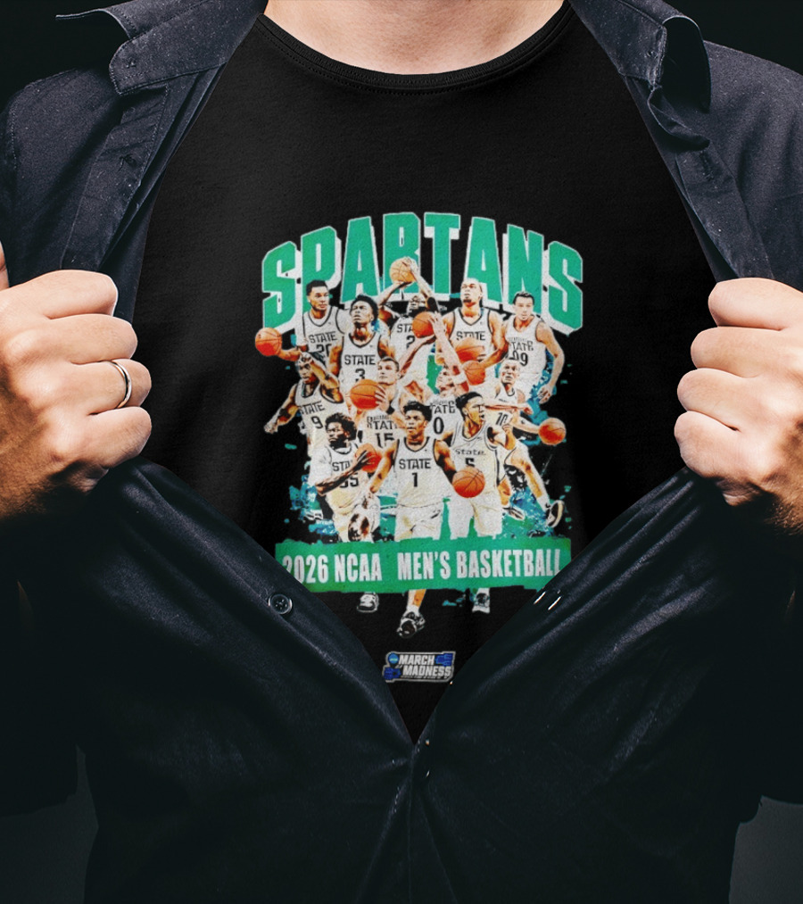 Spartans 2026 NCAA March Madness Men's Basketball Team Michigan State T-Shirt