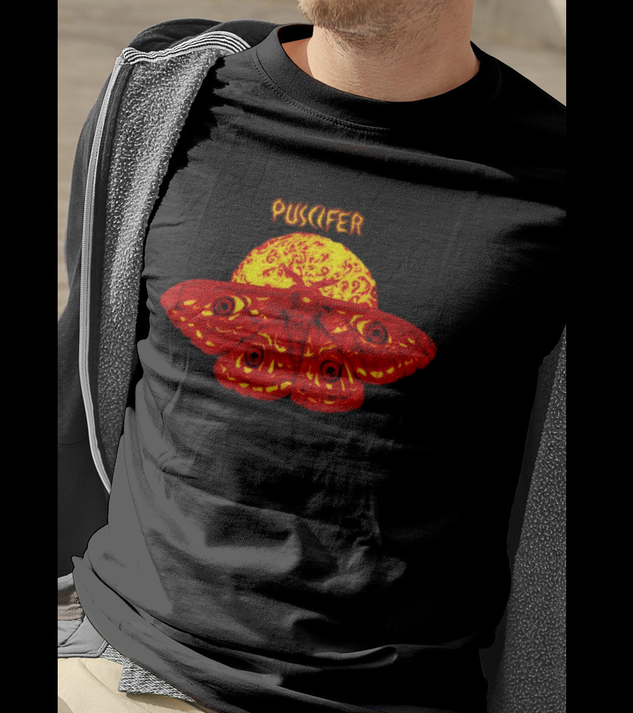 Puscifer April 4 2026 Boston MA Tour Fire Moth Sunburst T-Shirt