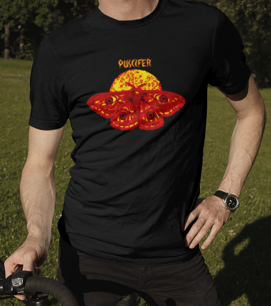 Puscifer April 4 2026 Boston MA Tour Fire Moth Sunburst T-Shirt