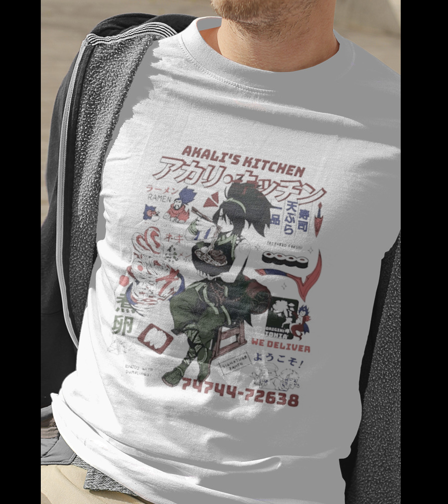 Akali's Kitchen Ramen Delivery Anime Noodle T-Shirt