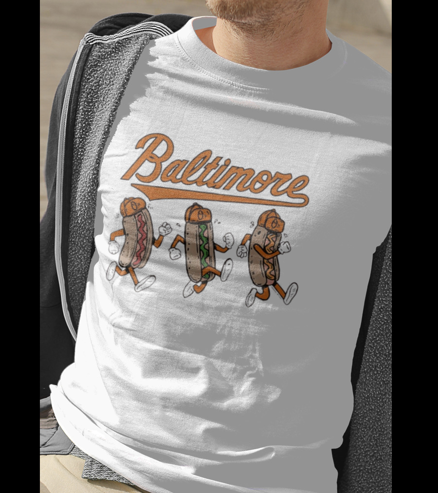 Baltimore Orioles Dancing Hot Dogs T-Shirt