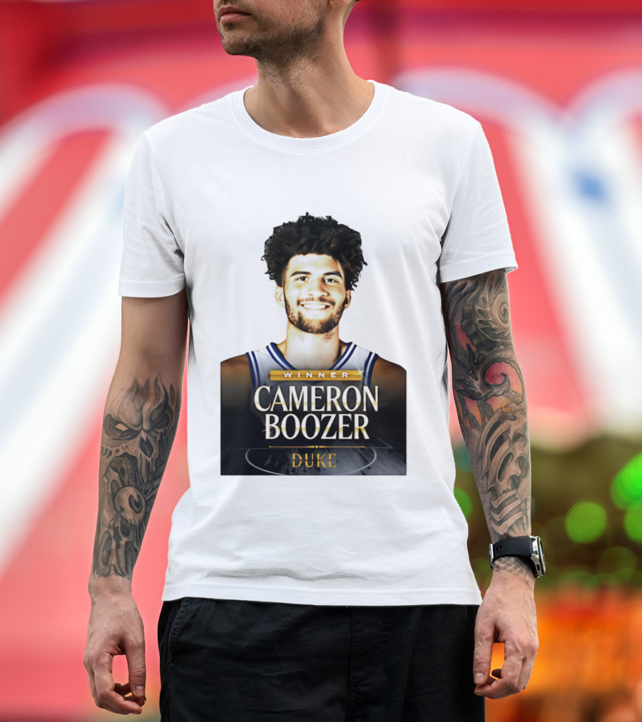 Winner Cameron Boozer Duke Basketball 2026 Naismith Men's College Player Of The Year T-Shirt
