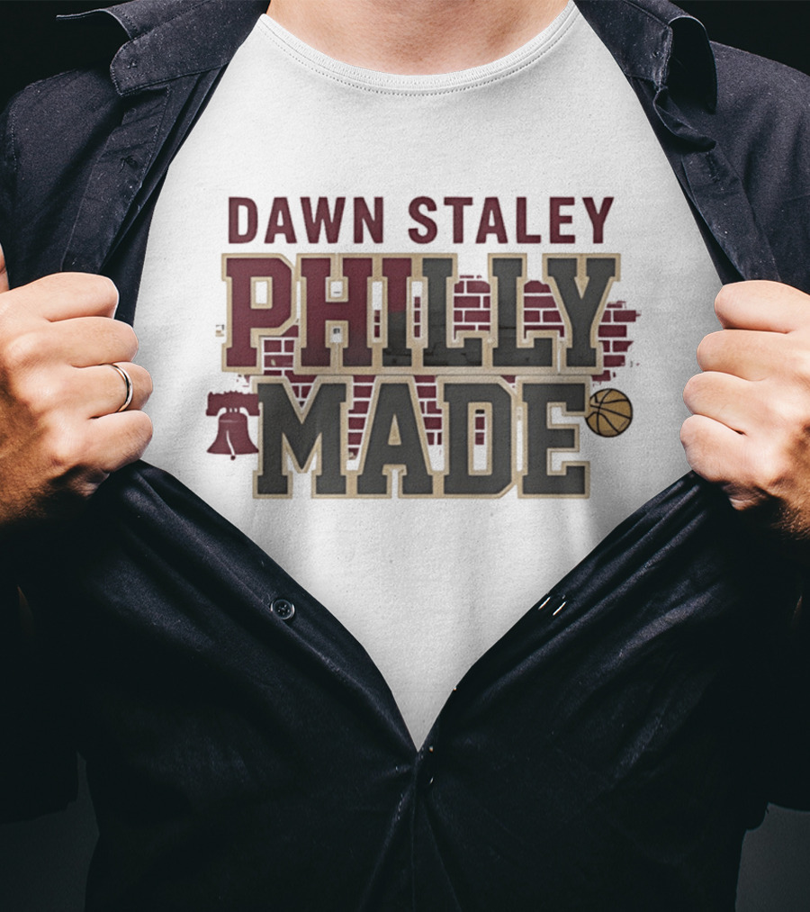Dawn Staley Philly Made Basketball Brick Wall T-Shirt