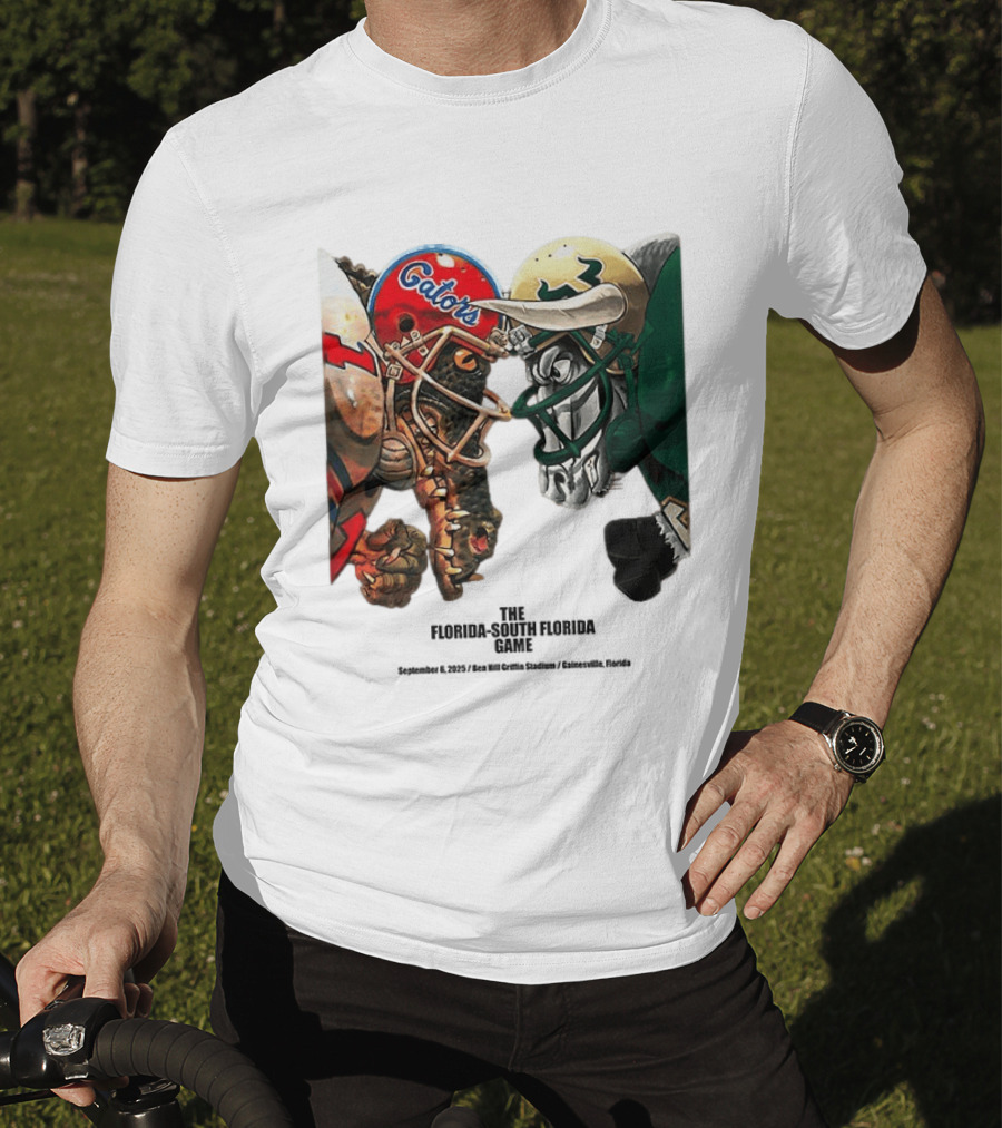 Florida Gators Vs South Florida Bulls Rivalry Helmets Showdown T-Shirt