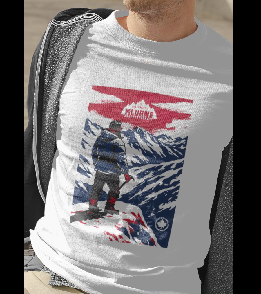 Kluane Mountaineering Adventure By Trickett Featuring Majestic Mountain Landscape T-Shirt