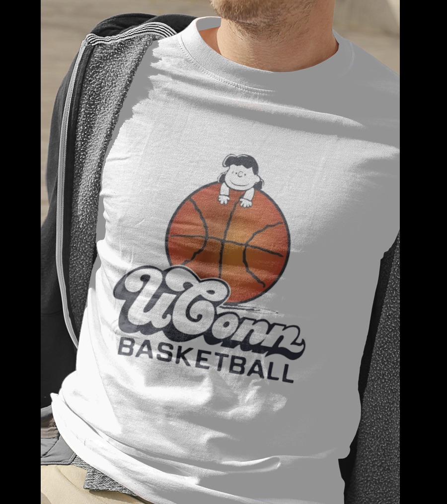 Peanuts X UConn Huskies Lucy Basketball UConn Basketball T-Shirt
