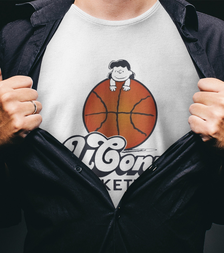 Peanuts X UConn Huskies Lucy Basketball UConn Basketball T-Shirt