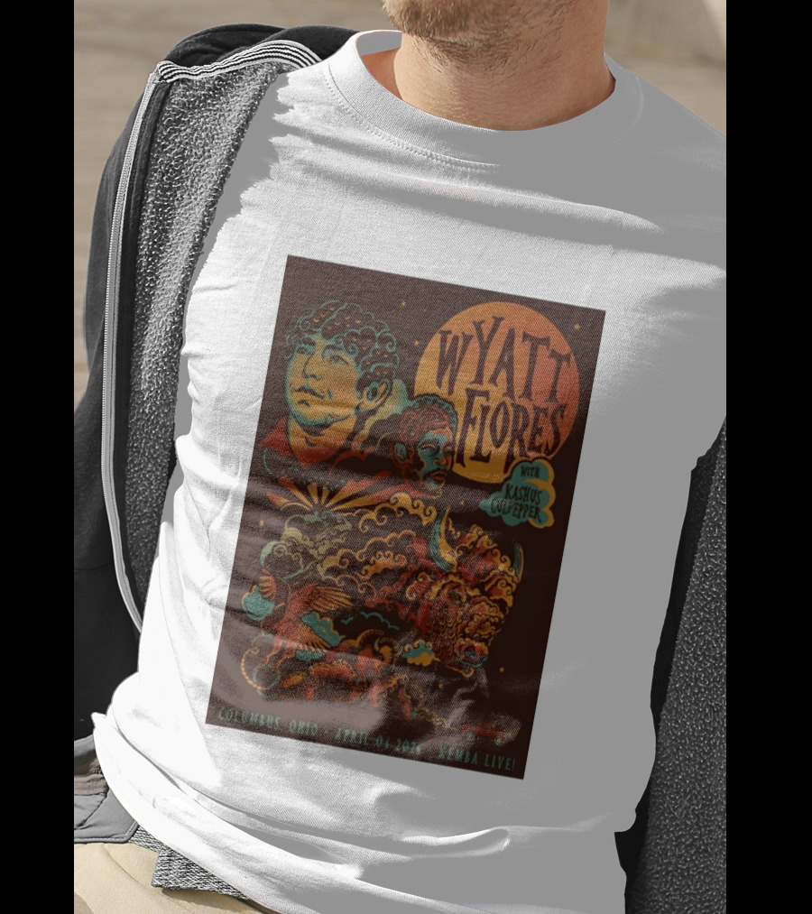 Wyatt Flores With Kashus Culpepper Columbus Ohio April 4 2026 Kemba Live Event T-Shirt