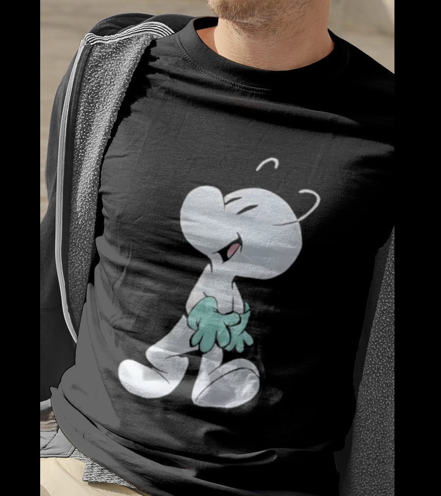 Fone Bone Character In Green Gloves Vintage Comic Style Bone Series T-Shirt