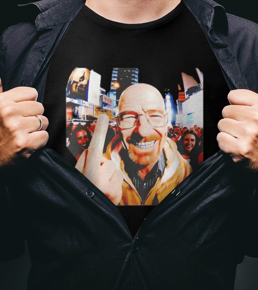 Breaking Bad Walter White Iconic Gesture In Urban Setting T-Shirt