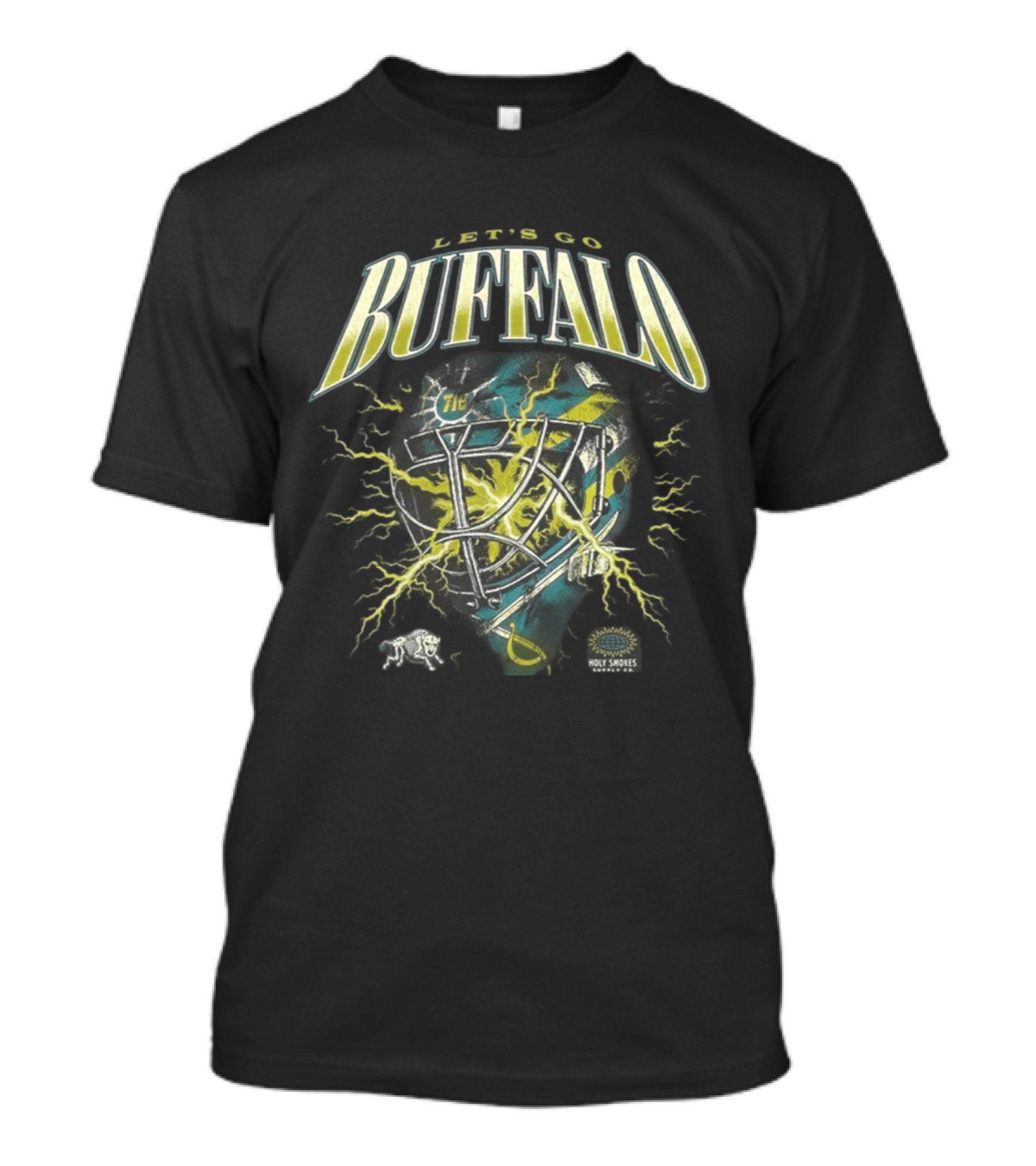 Buffalo Let's Go Lightning Helmet NHL Sabres T-Shirt