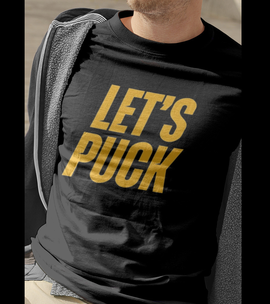 Heated Rivalry Let's Puck Bold Yellow T-Shirt