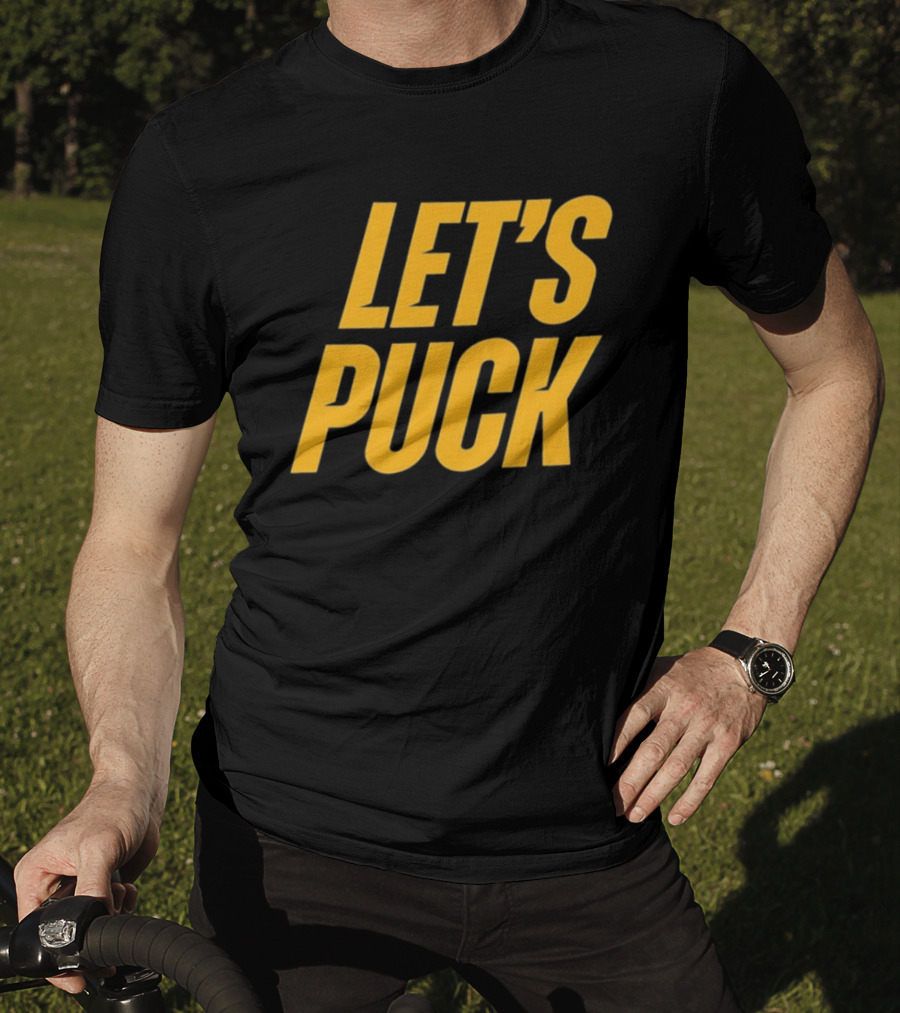 Heated Rivalry Let's Puck Bold Yellow T-Shirt