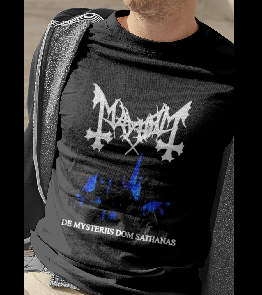 Mayhem De Mysteriis Dom Sathanas Iconic Album Art And Symbolic Gothic T-Shirt