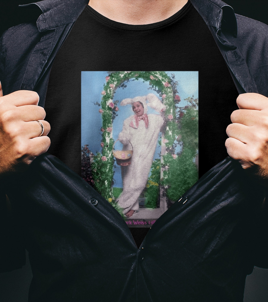 Mark Weiss 1984 Ozzy Osbourne Thanksgiving White Bunny Costume With Basket T-Shirt