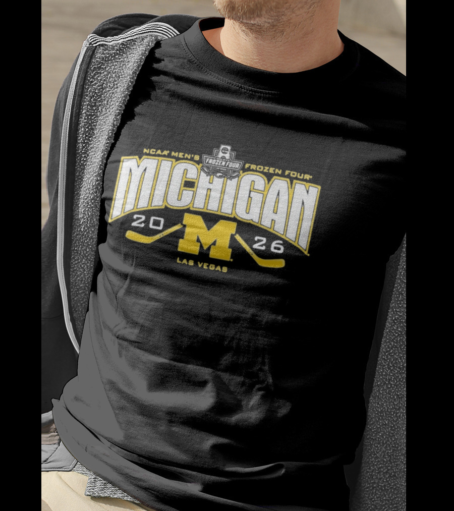Michigan Wolverines 2026 NCAA Men's Frozen Four Las Vegas Hockey T-Shirt