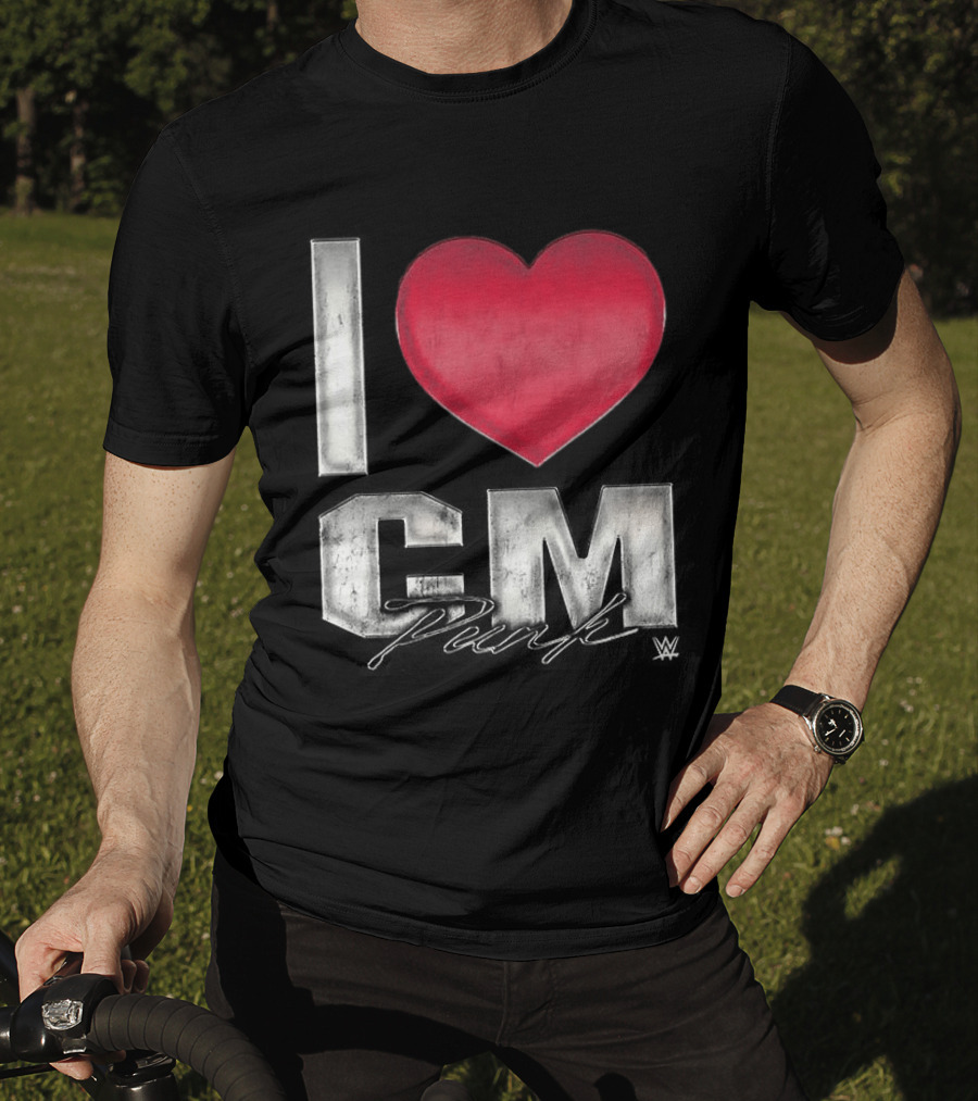 CM Punk I Heart WWE Love T-Shirt
