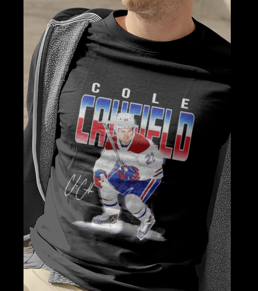 Cole Caufield Montreal Canadiens Number 22 Ice Hockey Player T-Shirt