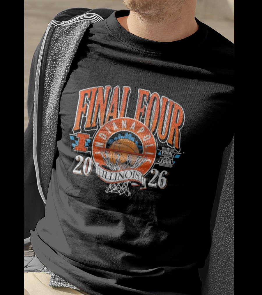 Illinois Fighting Illini NCAA Final Four 2026 Indianapolis Basketball T-Shirt