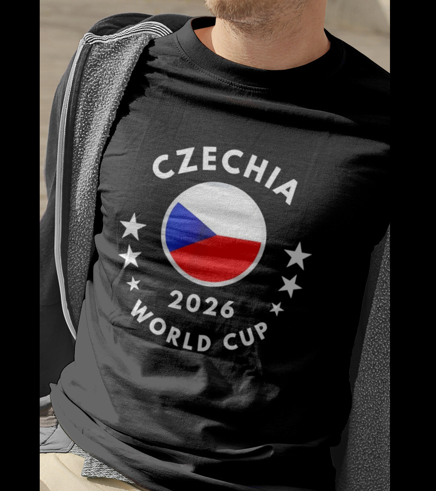 Czechia 2026 World Cup Czech Flag Soccer Stars T-Shirt