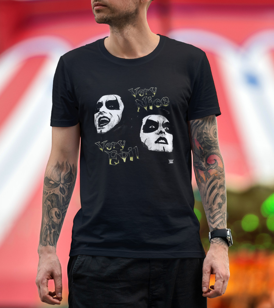Danhausen WWE Very Nice Very Evil Grunge Face T-Shirt