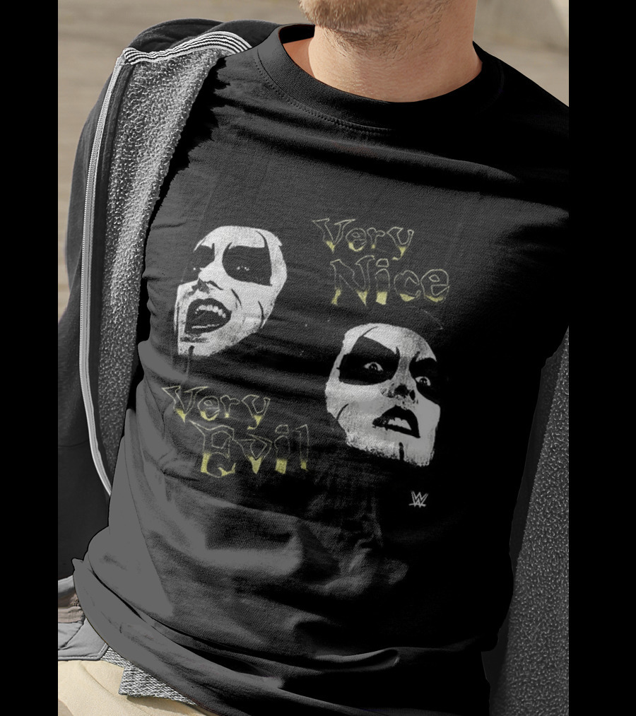 Danhausen WWE Very Nice Very Evil Grunge Face T-Shirt
