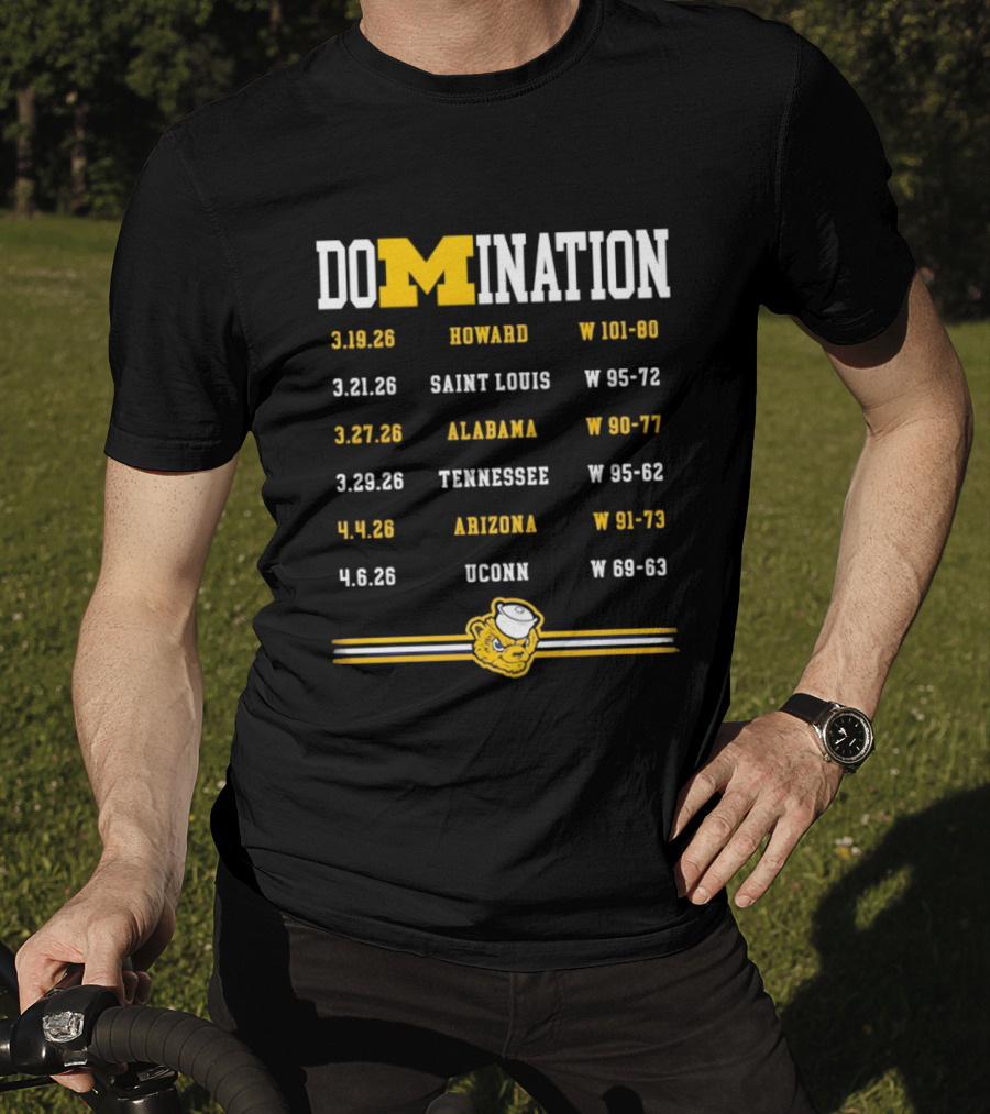 Domination Michigan Wolverines Howard Saint Louis Alabama Tennessee Arizona UConn Basketball Victories T-Shirt