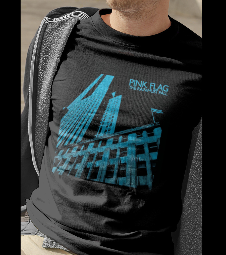 Pink Flag The Rain Must Fall Building Structure With Sailing Boat Mast T-Shirt