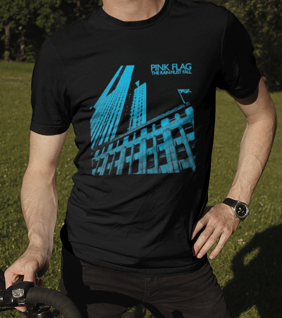 Pink Flag The Rain Must Fall Building Structure With Sailing Boat Mast T-Shirt