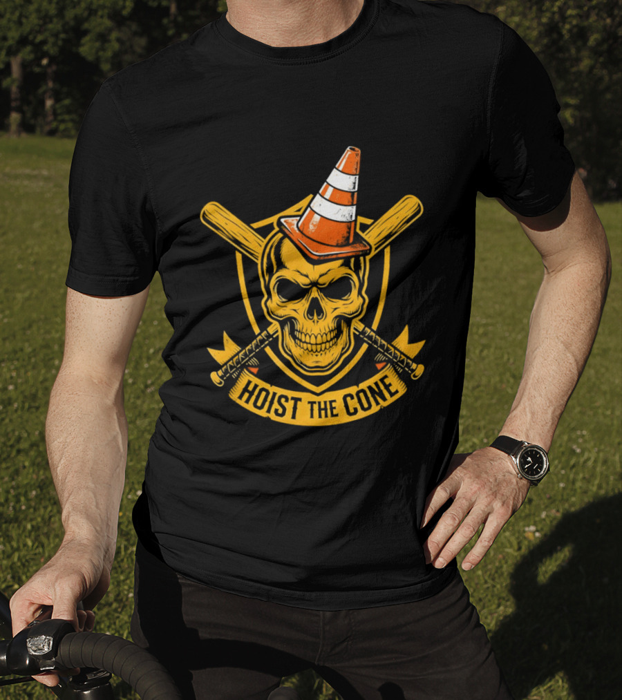 Pittsburgh Pirates Skull Traffic Cone Hat Hoist The Cone T-Shirt