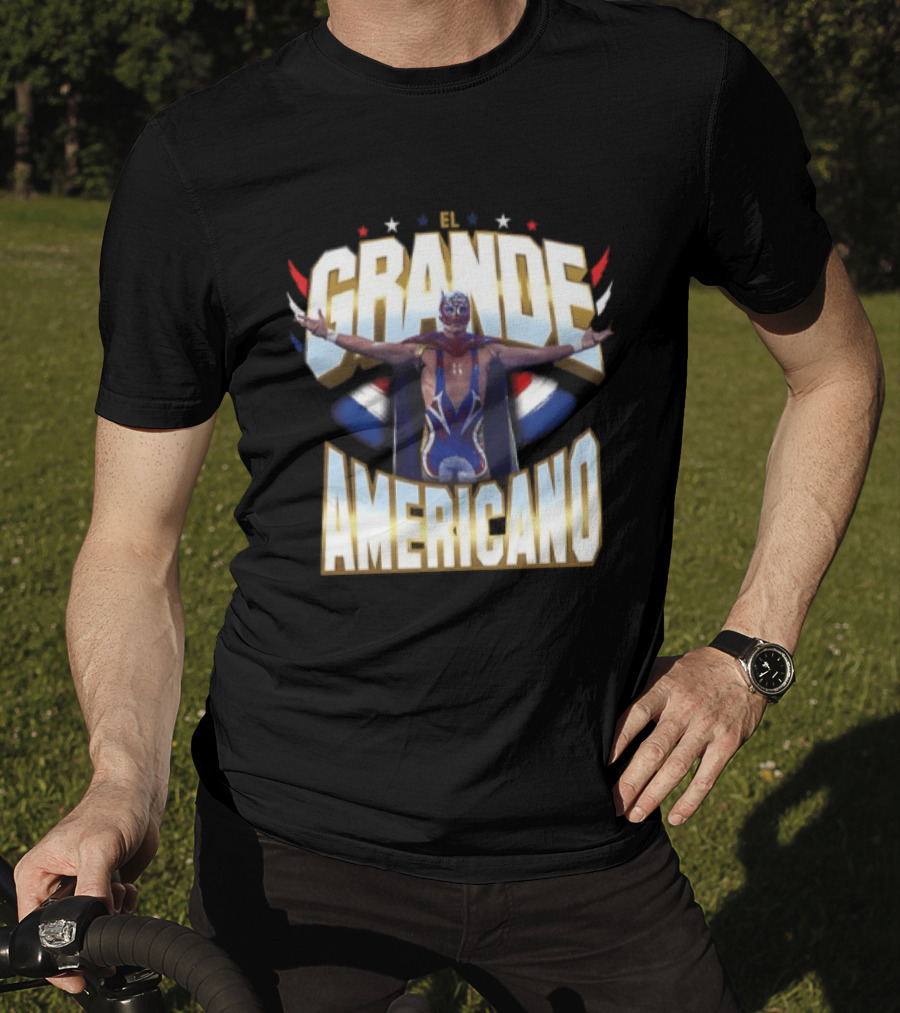 El Grande Americano WWE Stars And Stripes Wrestling Pose T-Shirt