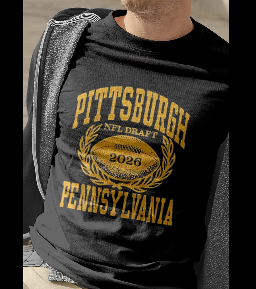 Pittsburgh Pennsylvania NFL Draft 2026 Football T-Shirt