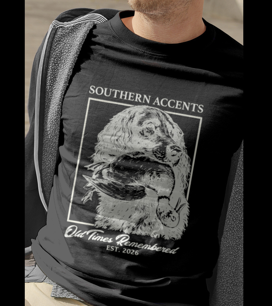 Southern Accents Old Times Remembered EST 2026 Vintage Style Bird Motif T-Shirt