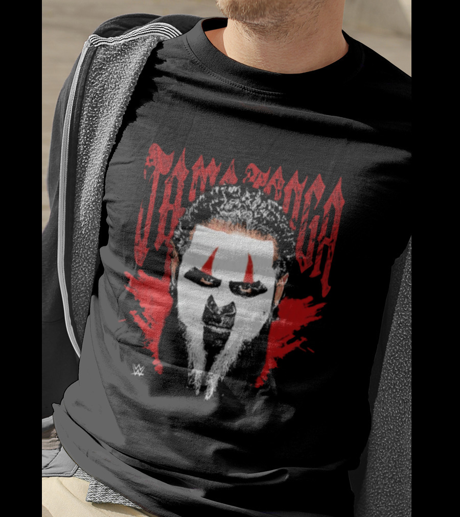 Tama Tonga WWE White Face Paint Red Scream T-Shirt