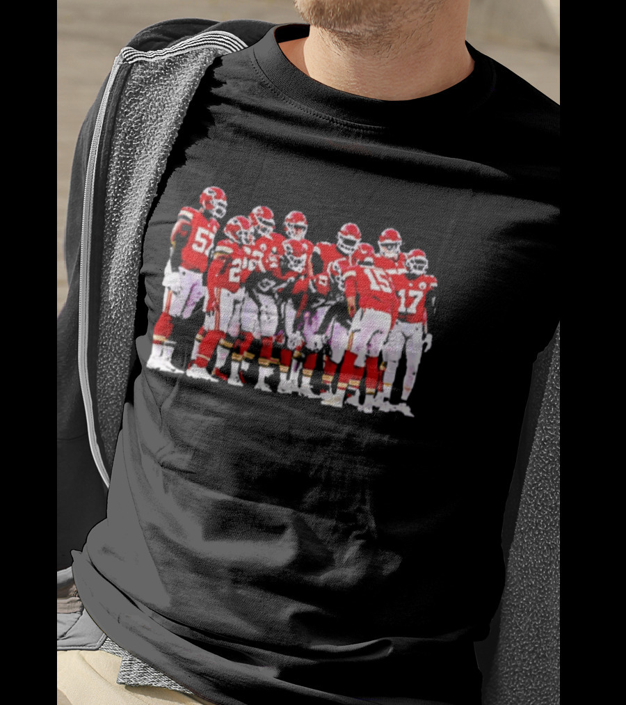 Kansas City Chiefs Players Huddle Team Spirit NFL Football T-Shirt