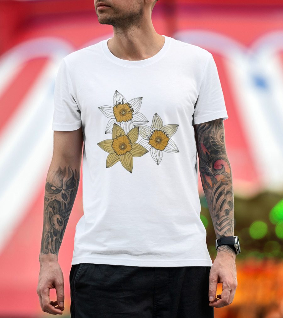 Fuck MAGA Trump ICE Yellow Daffodil Trio T-Shirt