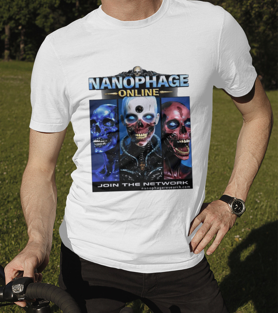 Nanophage Online Join The Network Nanophageresearch.com T-Shirt