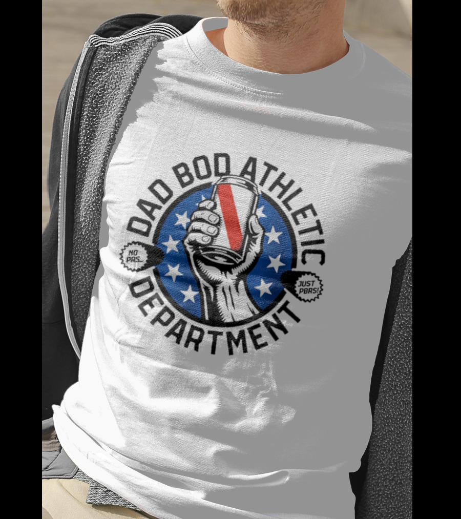 Dad Bod Athletic Department No Pass Just Punt Beer Can Stars T-Shirt