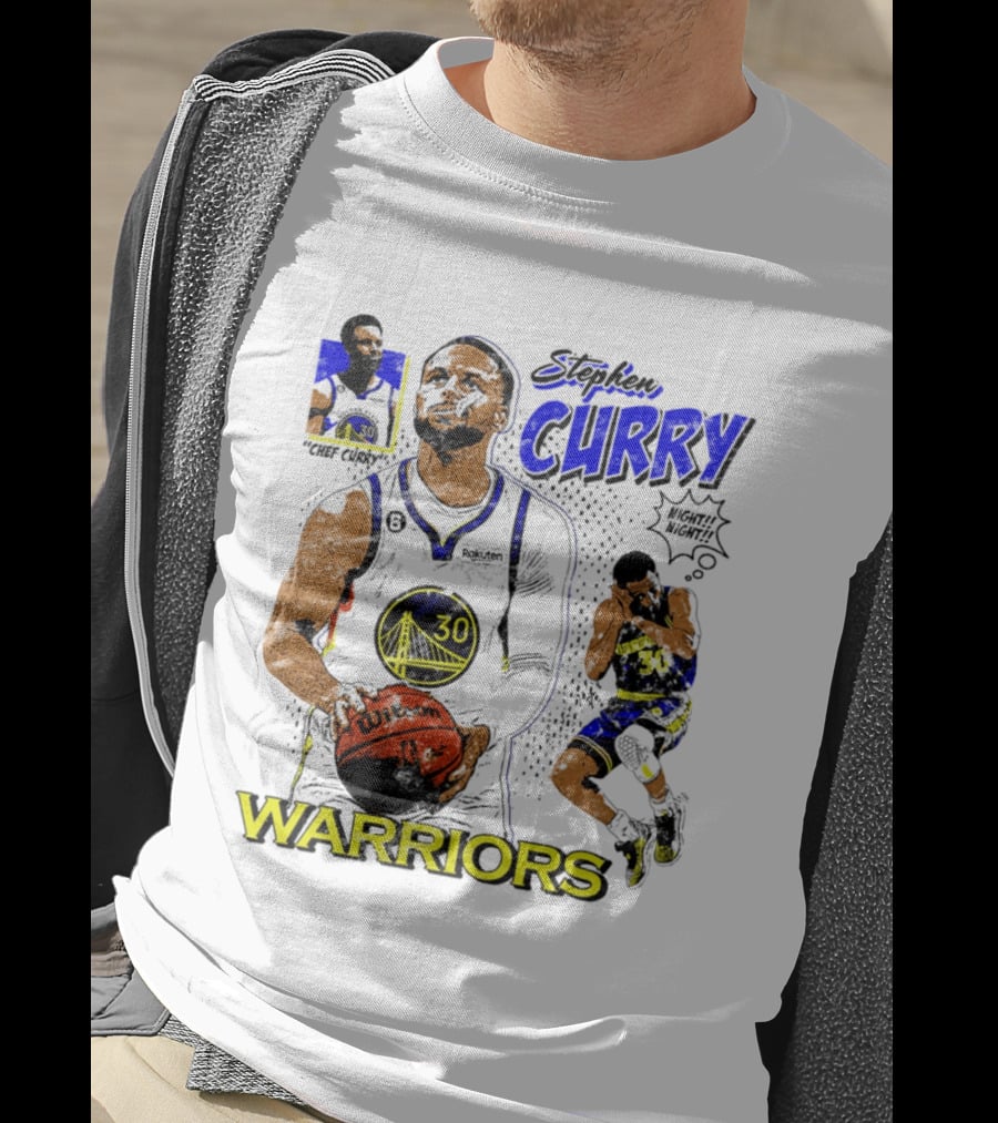 Stephen Curry Golden State Warriors Comic Style Basketball T-Shirt