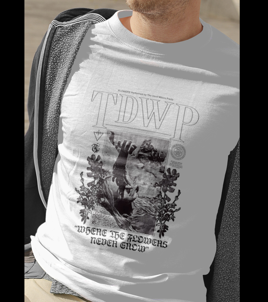TDWP Where The Flowers Never Grow Black Floral T-Shirt