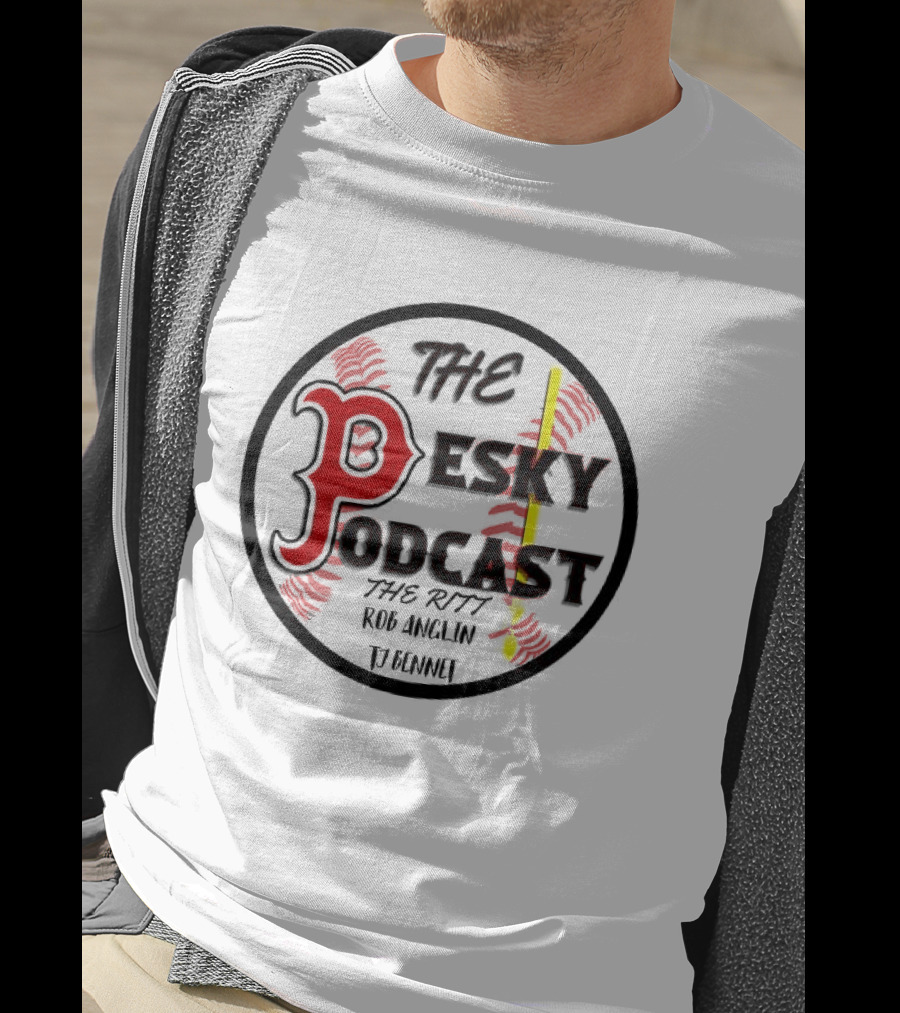 The Pesky Podcast The Ritt Rob Anglin Baseball T-Shirt